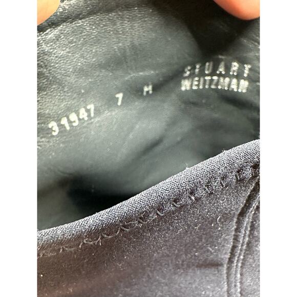 Stuart Weitzman blue leather 5050 knee length boots size 7M - Picture 3 of 16
